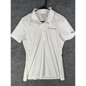 Oakley Womens Golf Polo Shirt L White The Players Championship Logo